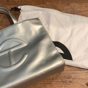 Silver Medium Telfar Bag